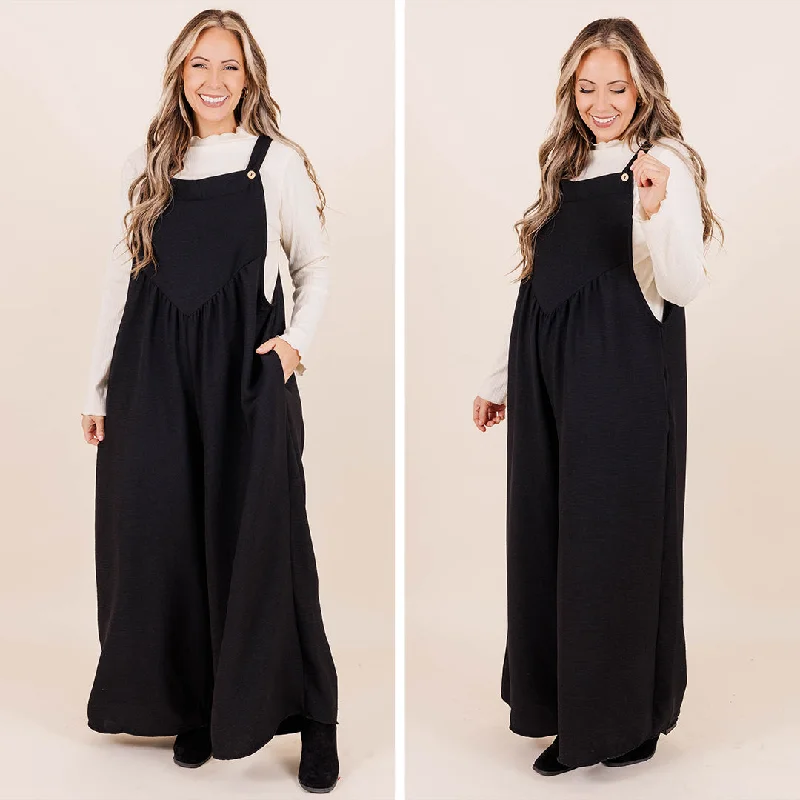 long sleeve dressGot To Laugh Jumpsuit, Black