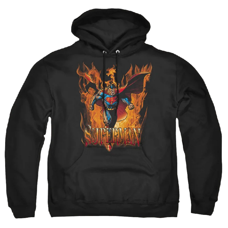 stylish pullover hoodieSuperman Through The Fire - Pullover Hoodie