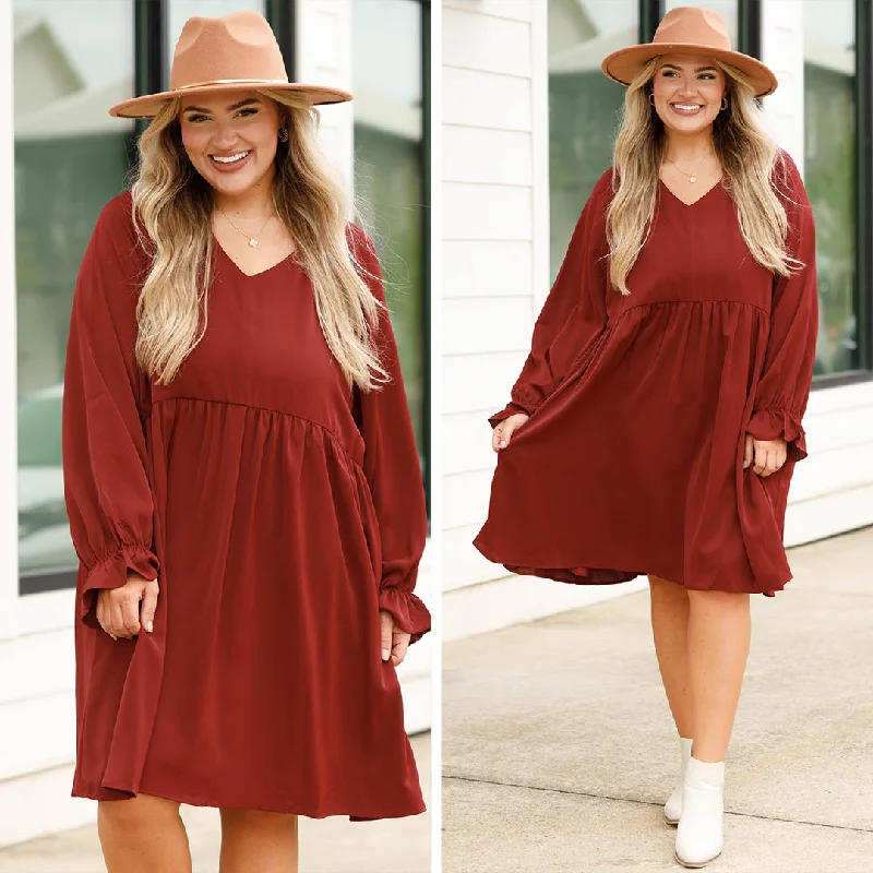 wrap dressHere's To Love Dress, Burgundy