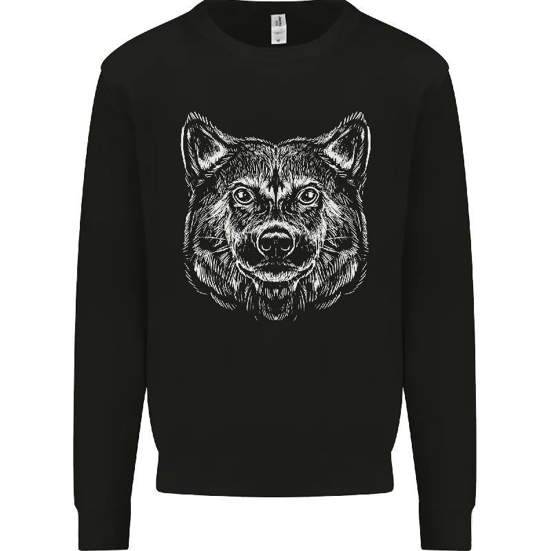 A Shiba Dog Drawing Mens Sweatshirt Jumper