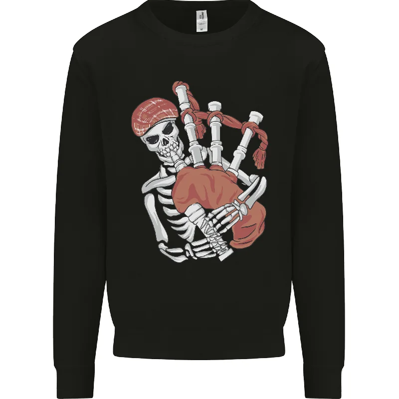 A Skeleton Playing the Bagpipes Mens Sweatshirt Jumper