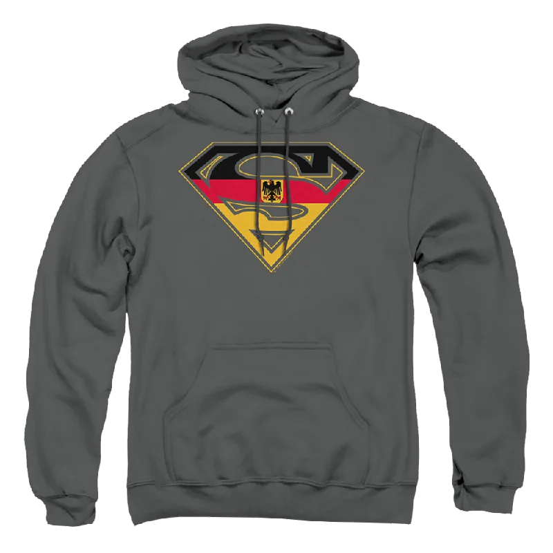 cozy hooded sweatshirtSuperman German Shield - Pullover Hoodie