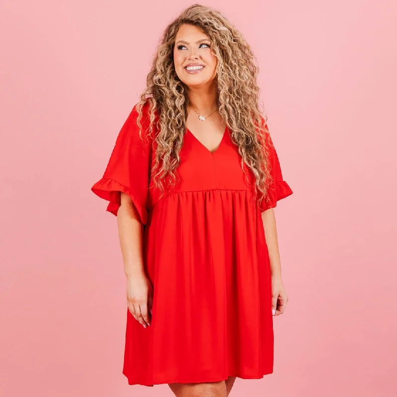 tiered dressFlow My Own Way Dress, Red