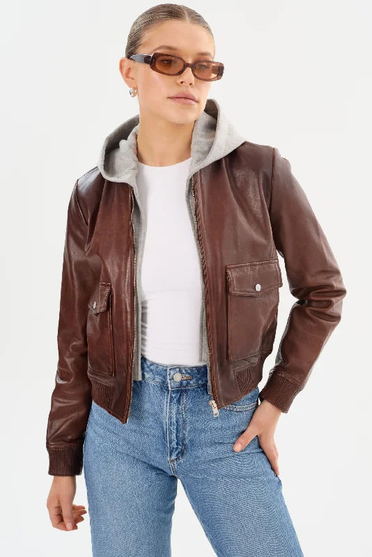 urban coatCANDACE | Leather Bomber Jacket