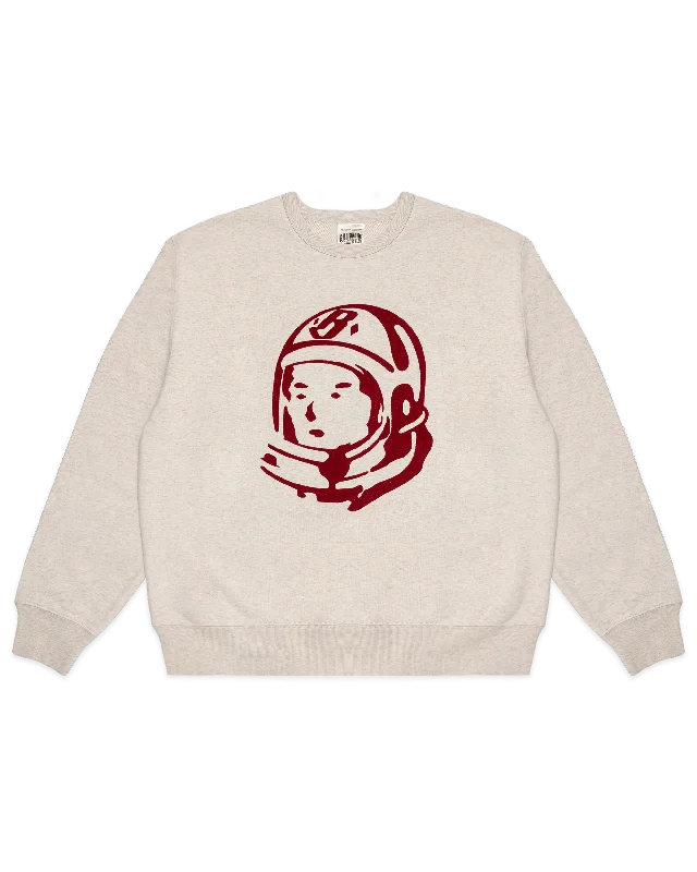 Flocked Helmet Head Crewneck