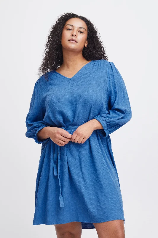 puff sleeve dressSimple Wish Oline Dress in Blue