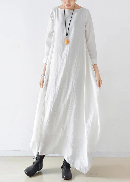 pleated dress100% o neck long sleeve dresses pattern white Kaftan Dresses