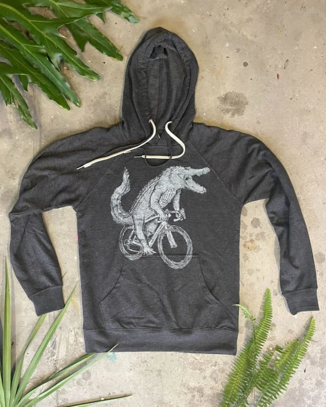 urban street hoodieAlligator on A Bike Unisex Hoodie