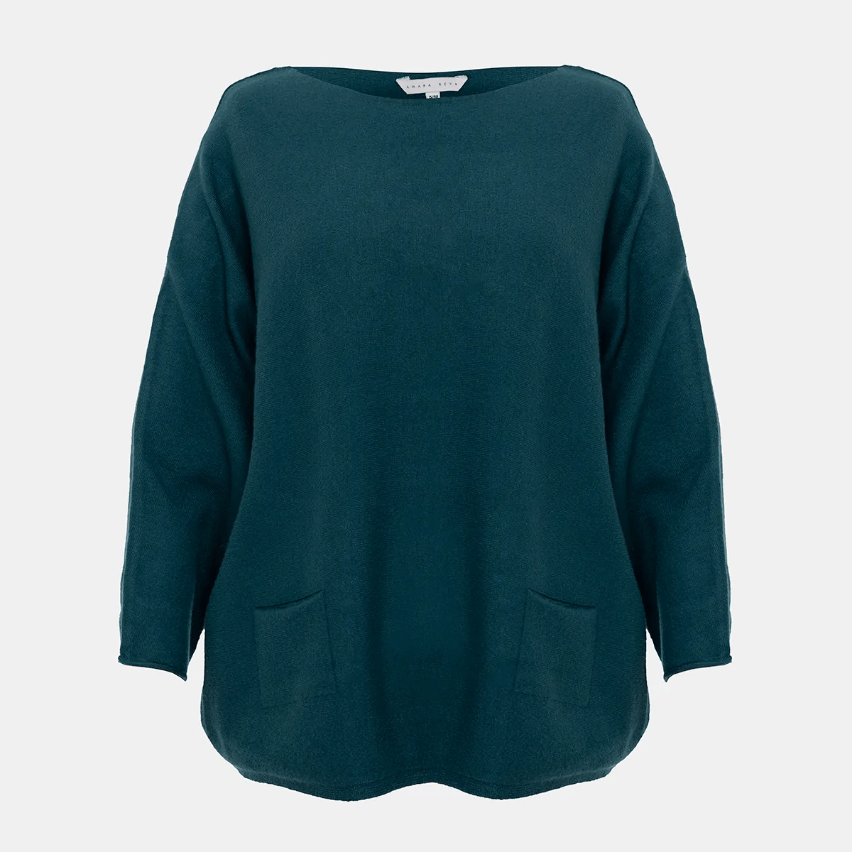 Ladies Teal Batwing Jumper