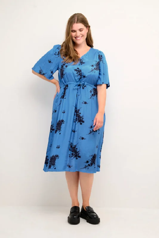 layered dressKaffe Curve Ganja Dress in Blue