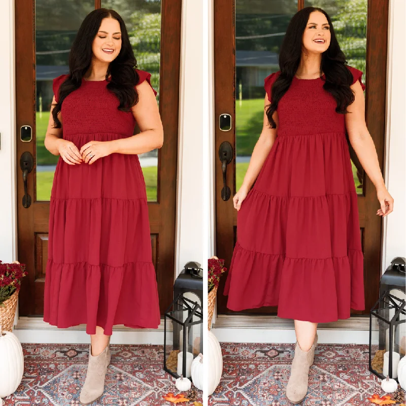 romantic dressOur Sweet Memories Dress, Wine