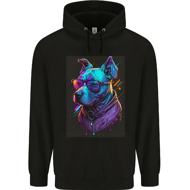 luxe hoodieA Cool Staffy Staffordshire Bull Terrier Dog Mens 80% Cotton Hoodie