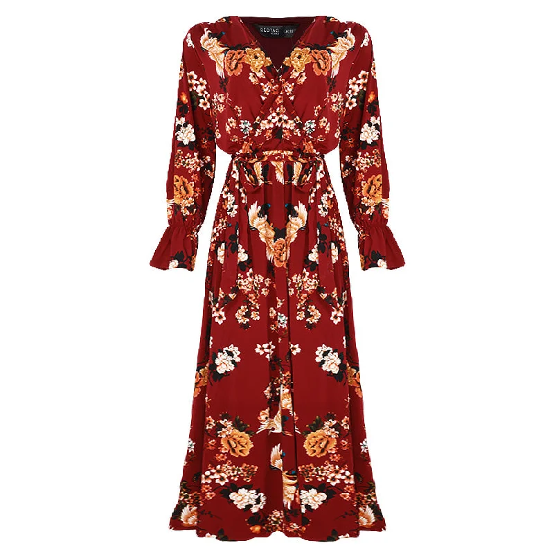 REDTAG Printed Midi Dress