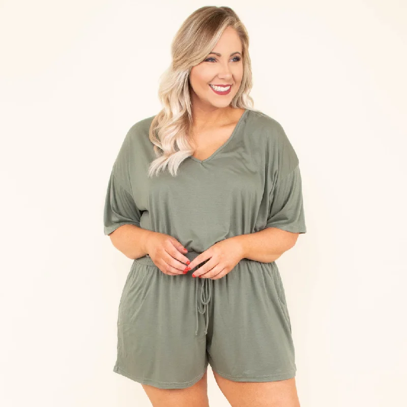 elegant maxi dressYour Number One Romper, Sage