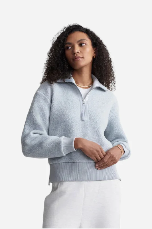 Varley Roselle Half Zip-Fleece in Pearl Blue