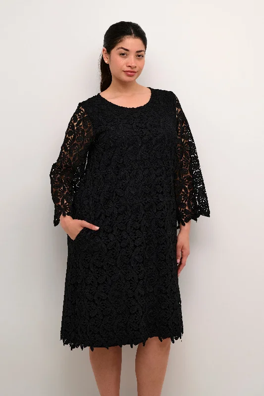 cocktail party dressKaffe Curve Emma Lace Dress in Black