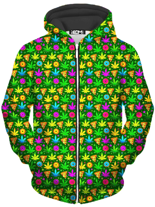 modern athletic hoodieGanja Motif Unisex Zip-Up Hoodie