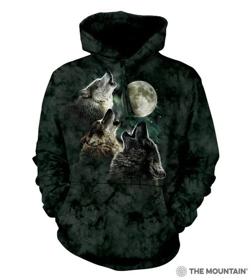 zip-up jacketThe Mountain® Three Wolf Moon Unisex Hoodie Sweatshirt