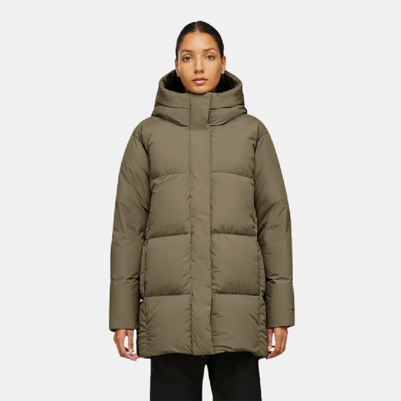 fitted coatJune Puffer Down Jacket (Taupe)