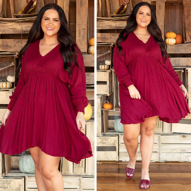 modern dressStrawberry Fields Dress, Burgundy