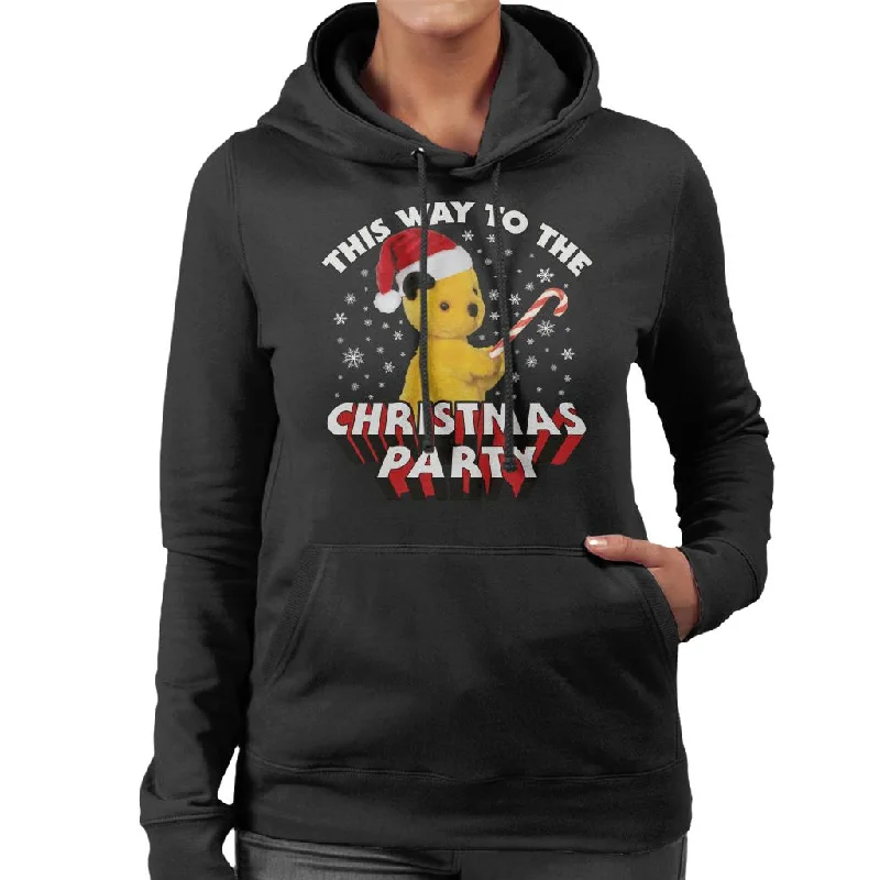 warm hoodieSooty Christmas This Way To The Christmas Party Women's Hooded Sweatshirt