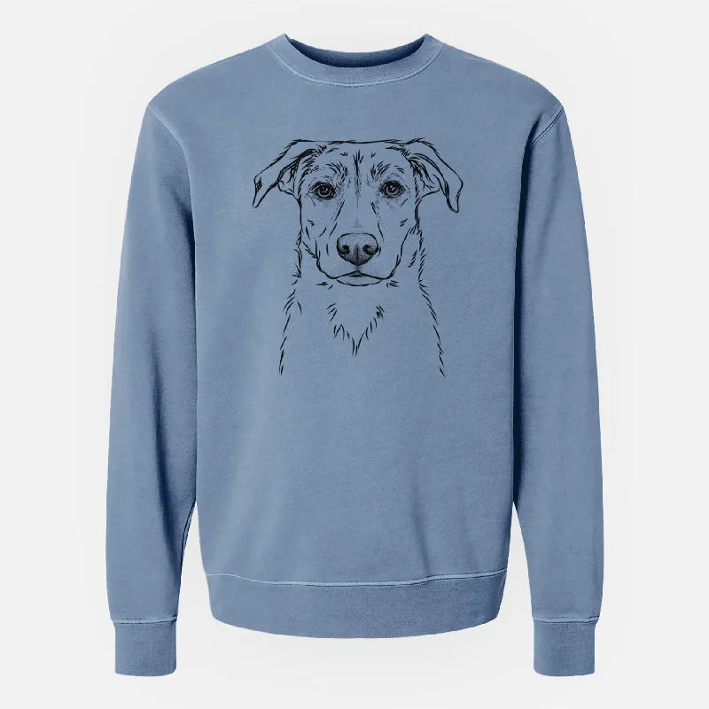 Bare Peanut the Lab Mix - Unisex Pigment Dyed Crew Sweatshirt