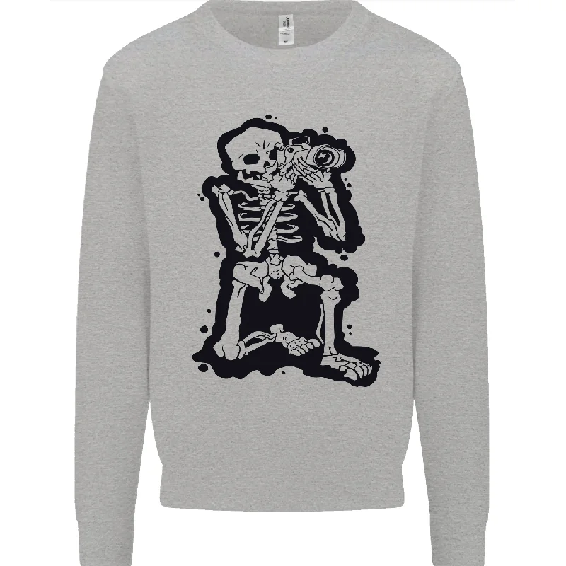 A Skeleton Photographer Photography Mens Sweatshirt Jumper