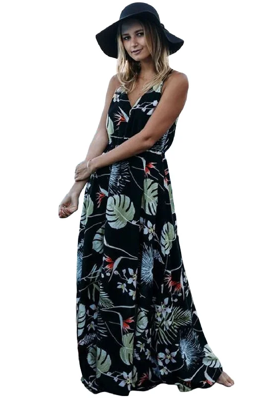 cocktail party dressJuliaFashion-Love Me Or Not Floral Maxi Dress