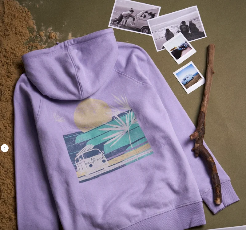 Saltrock Poster - Womens Zip Hoodie - Lilac===sale==