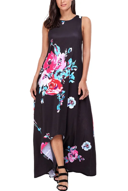 casual slip dressJuliaFashion-Maxi Obsessions Floral Print Boho Dress