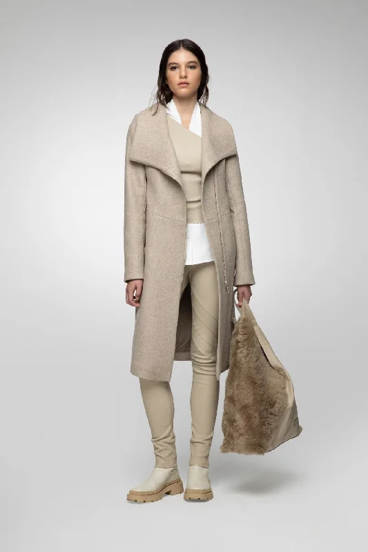 cozy fleece coatPamelia - Latte Wool Coat