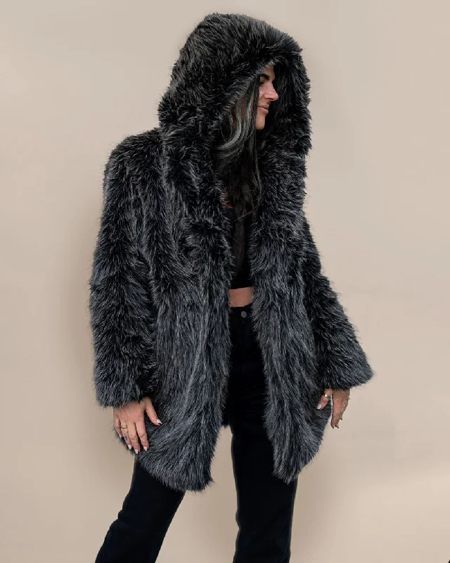 casual utility jacketHooded Women's Faux Fur Coat | Mackenzie River Wolf