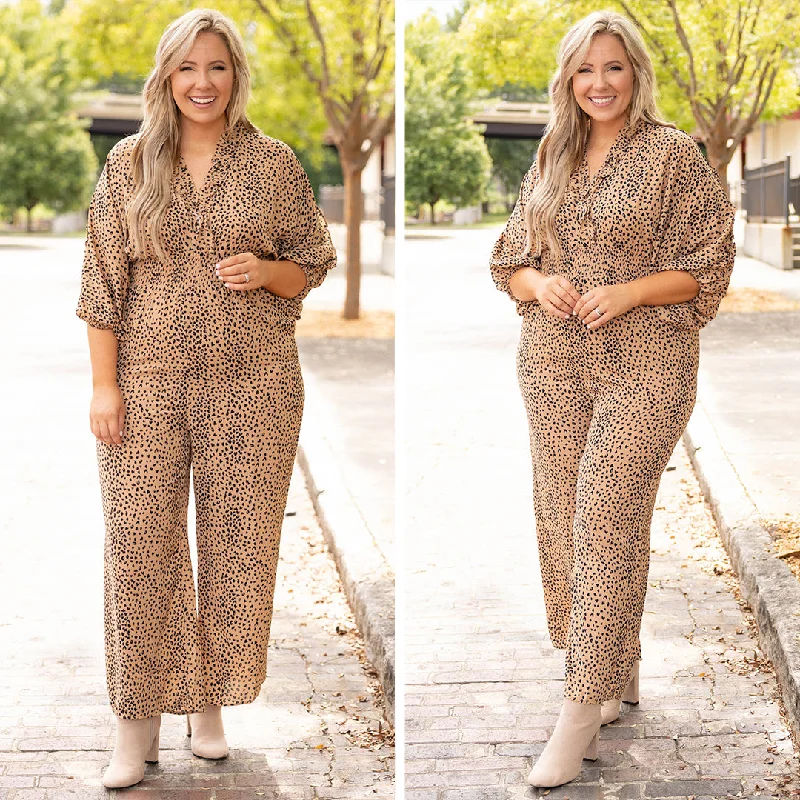 relaxed fit dressInto The Wild Jumpsuit, Camel