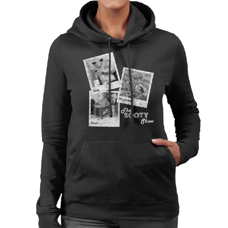 trendy hooded sweatshirtSooty Retro 1950's Photo Montage Women's Hooded Sweatshirt