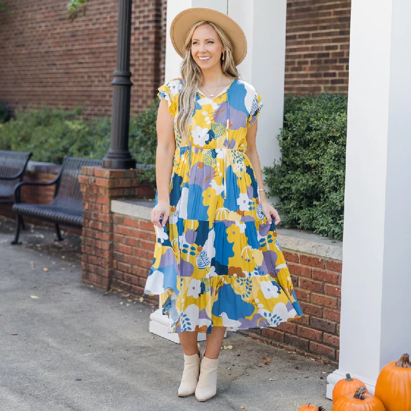 sleeveless dressLove And Care Dress, Mustard