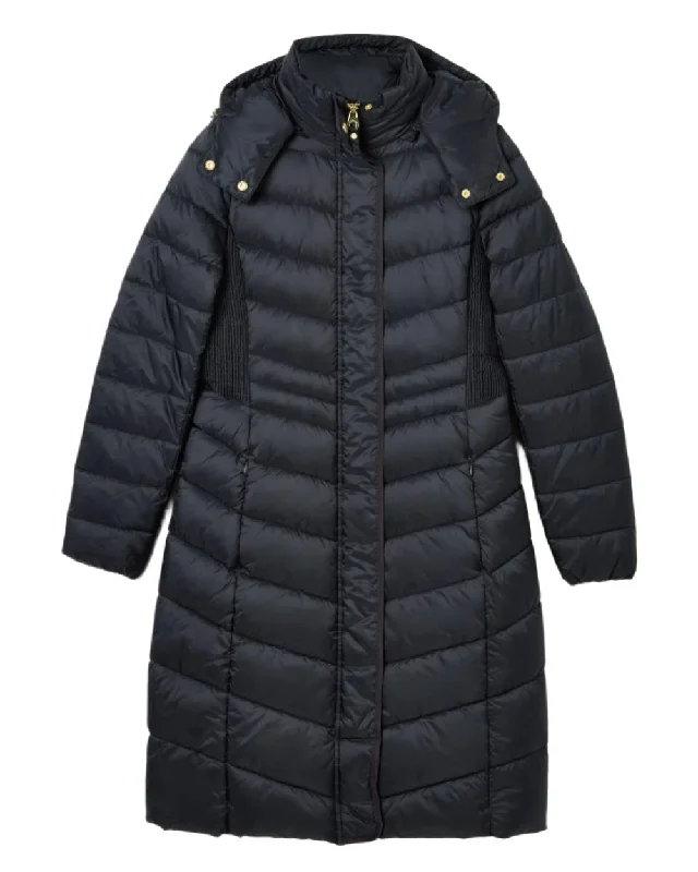 cozy wool-blend coatJoules Pembury Showerproof Longline Padded Coat