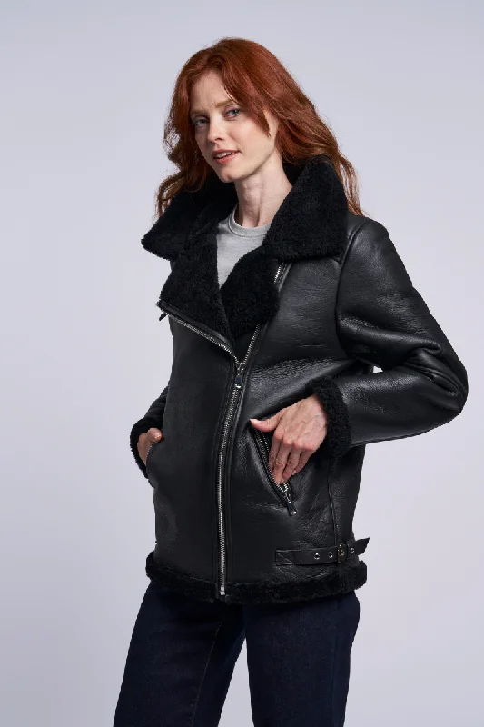 chic outerwear426 Genuine shearling moto jacket  $450 LESS 20% NOW $360  code Jan20