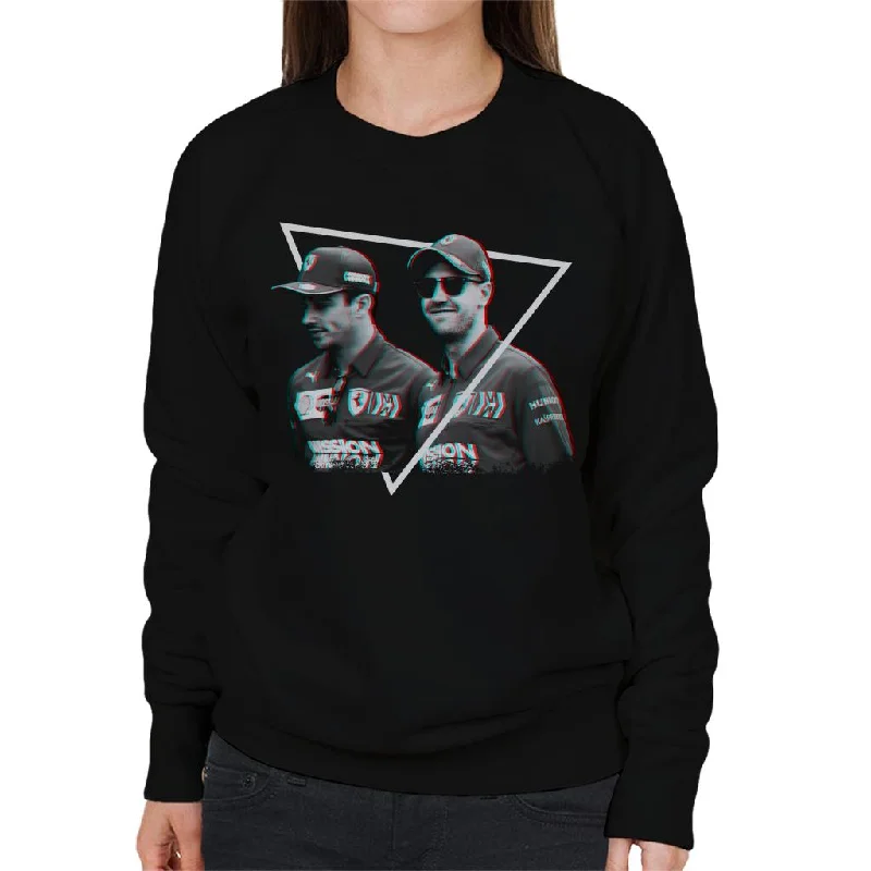 Motorsport Images Sebastian Vettel Charles Leclerc Women's Sweatshirt