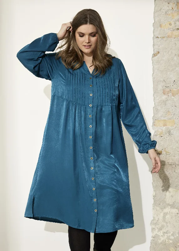 trendy dressZhenzi Legacy Shirt Dress in Teal