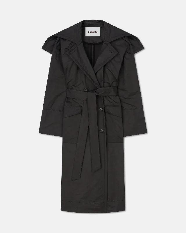 tailored coatRuta - Tech Parachute Coat - Off Black