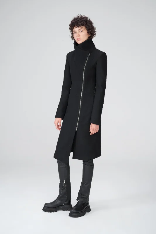 functional coatPamelia - Black Wool Coat