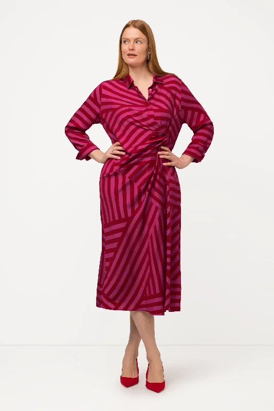 chic slip dressUlla Popken Striped Dress in Berry