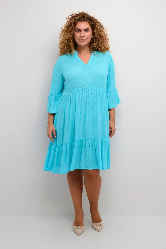 playful dressKaffe Curve Mariana Dress in Turquoise