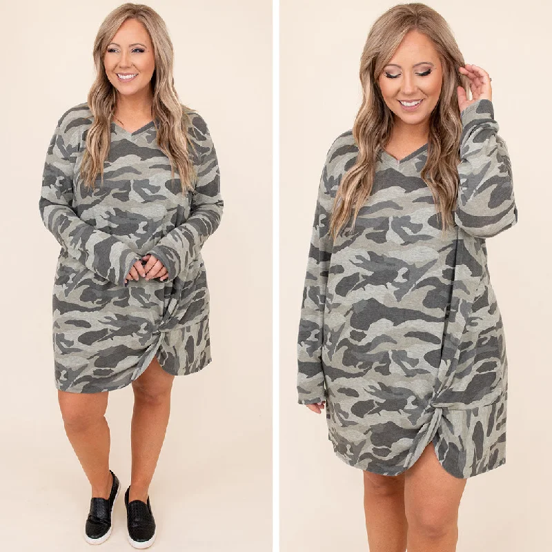 elegant dressHigher And Higher Dress, Army