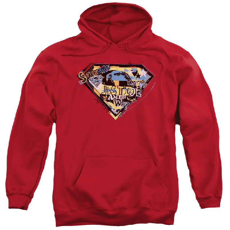 fleece hoodie for winterSuperman American Way - Pullover Hoodie