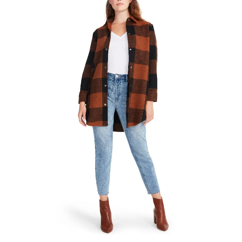 sleek trench coatEldridge Plaid (Cognac)