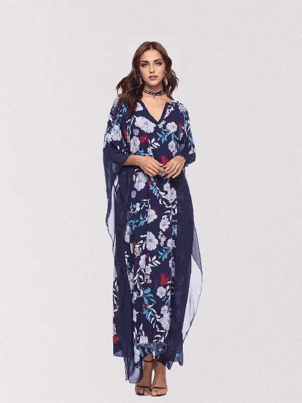 elegant maxi dressJuliaFashion-Breezin' Through Floral Boho Dress