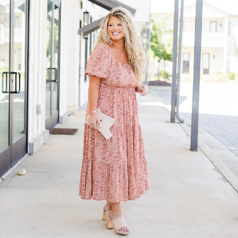 tiered dressGive A Little Bit Midi Dress, Orange