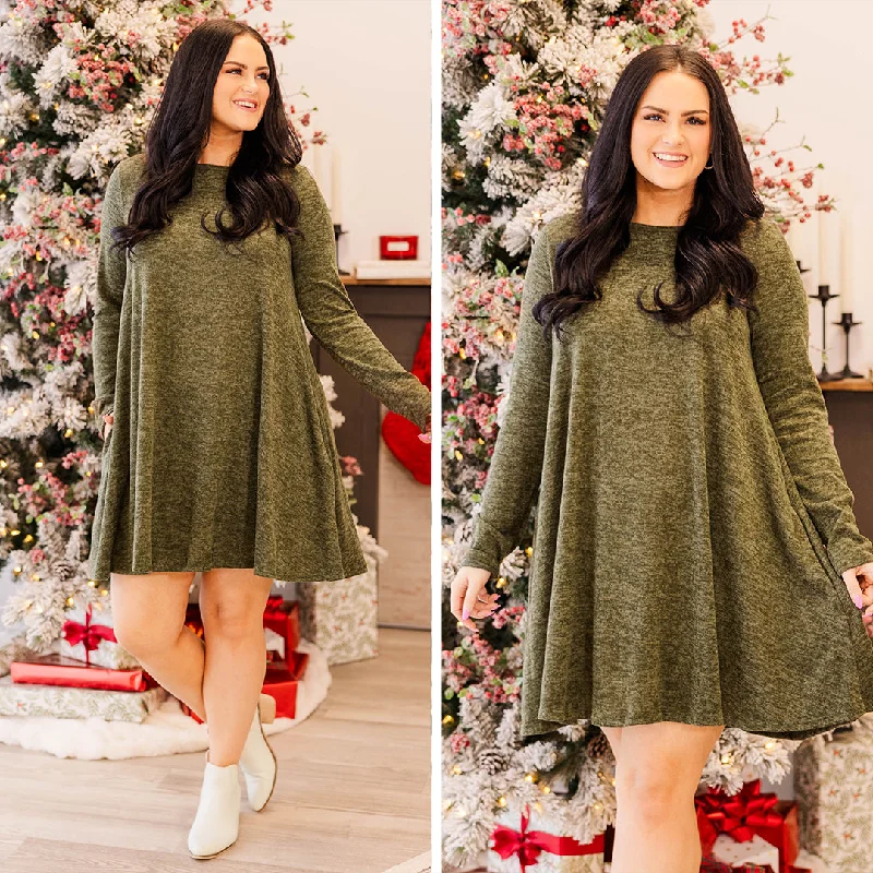 wool dressThe Good And Greater Dress, Olive