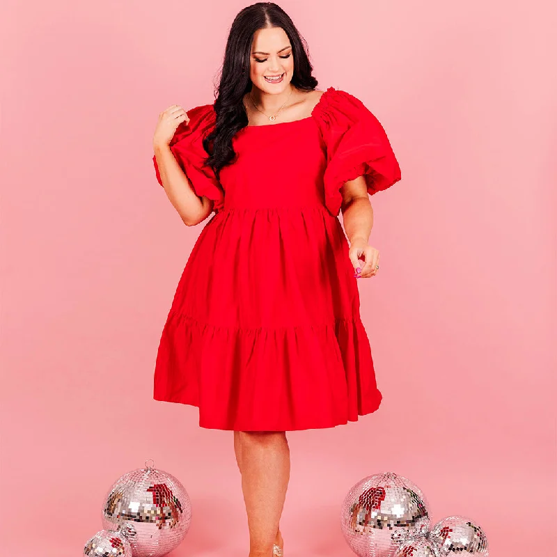 luxury dressRaindrops On The Streets Dress, Red